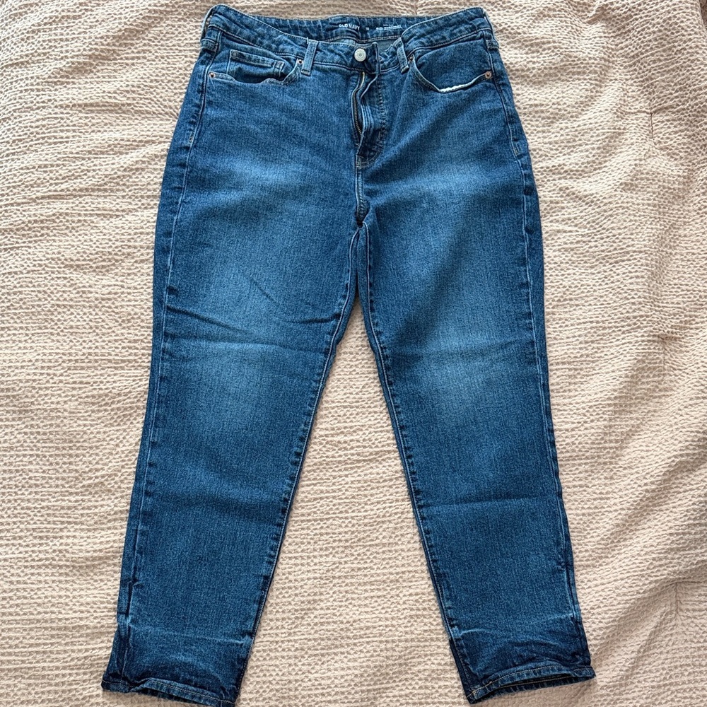 Old Navy Dark Blue Ankle Jeans